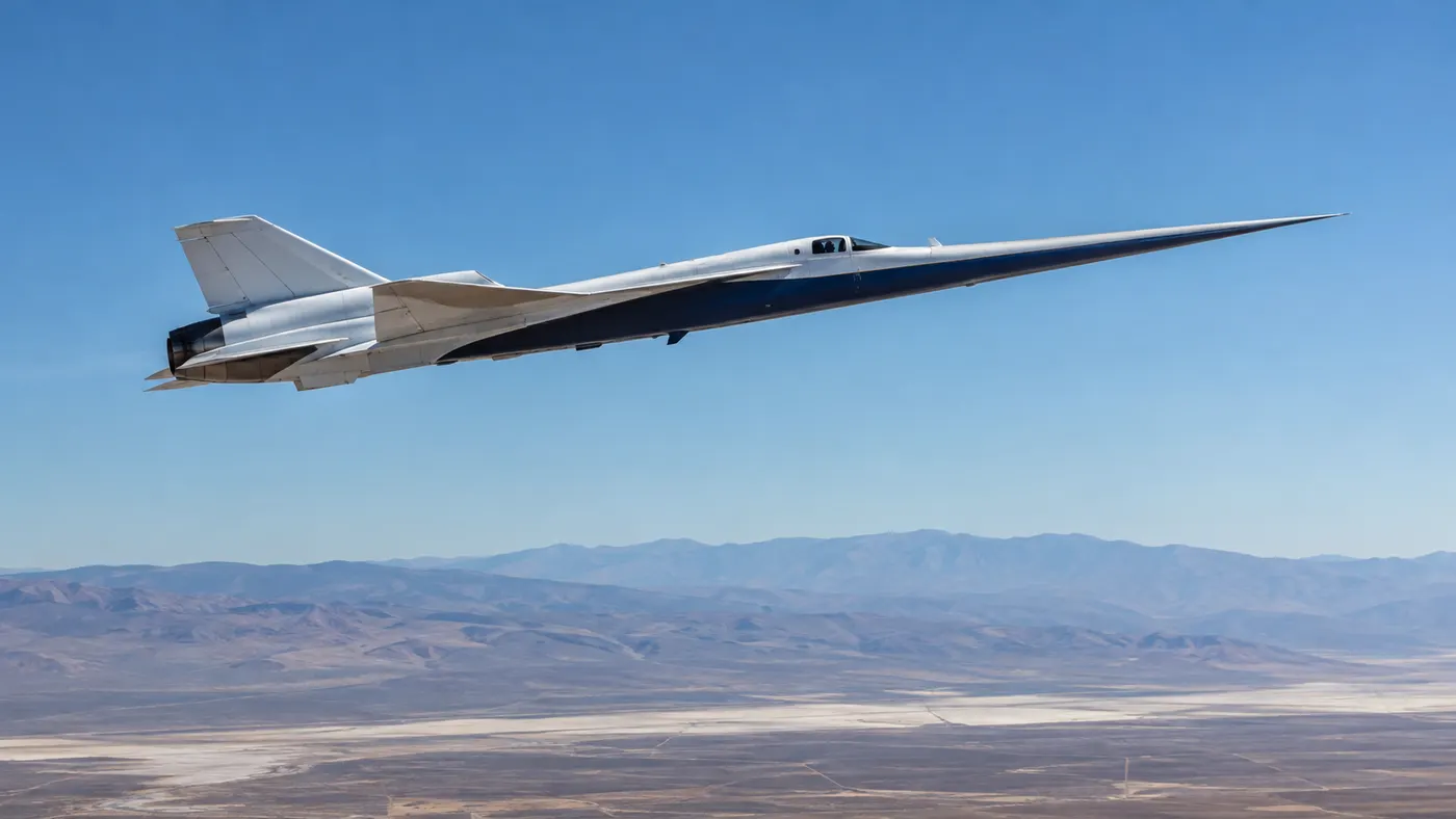 X-59 NASA разогнался до Mach 1,53 и выполнил шесть полётов за неделю
